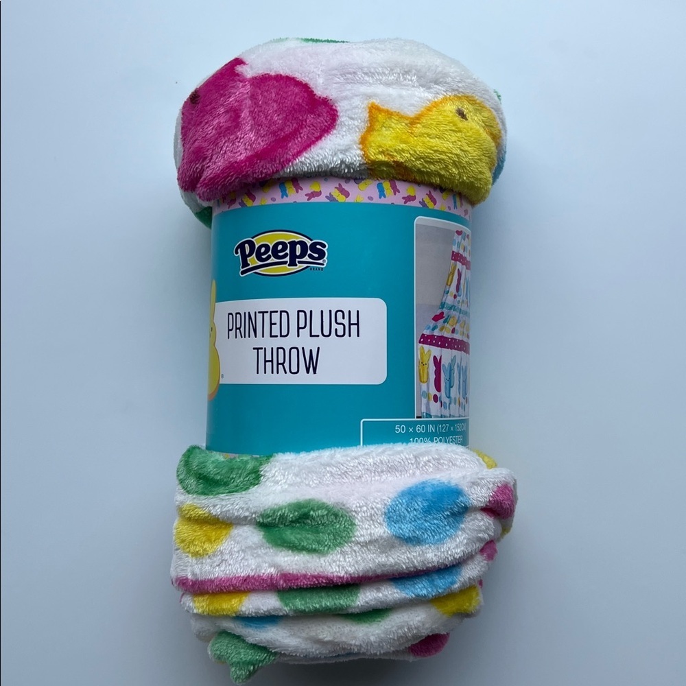 Peeps Marshmallow Chicks Printed Plush Throw Blanket - Picture 8 of 10